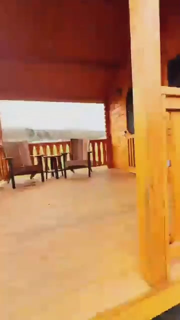 Wooden one bedroom log house